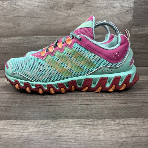 Adidas Vigor TR 4 Trail Green Pink Womens US Size 8.5 D74004 Running Shoes - Picture 4 of 10